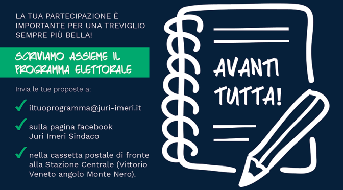 LA CAMPAGNA ELETTORALE DEGLI IMPEGNI E DEI CONTENUTI: MERCOLEDÌ GAZEBO IN ZONA NORD