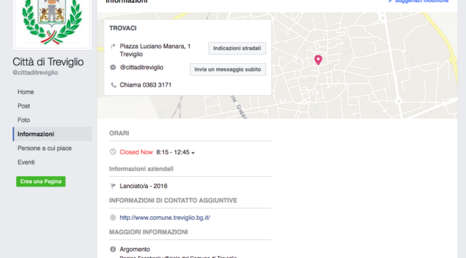 TREVIGLIO È SUI SOCIAL!