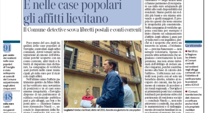 ALLOGGI ERP, VERIFICHE E CONTROLLI DANNO OTTIMI RISULTATI