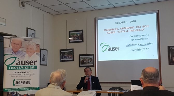 AUSER TREVIGLIO: APPROVATO IL BILANCIO 2017